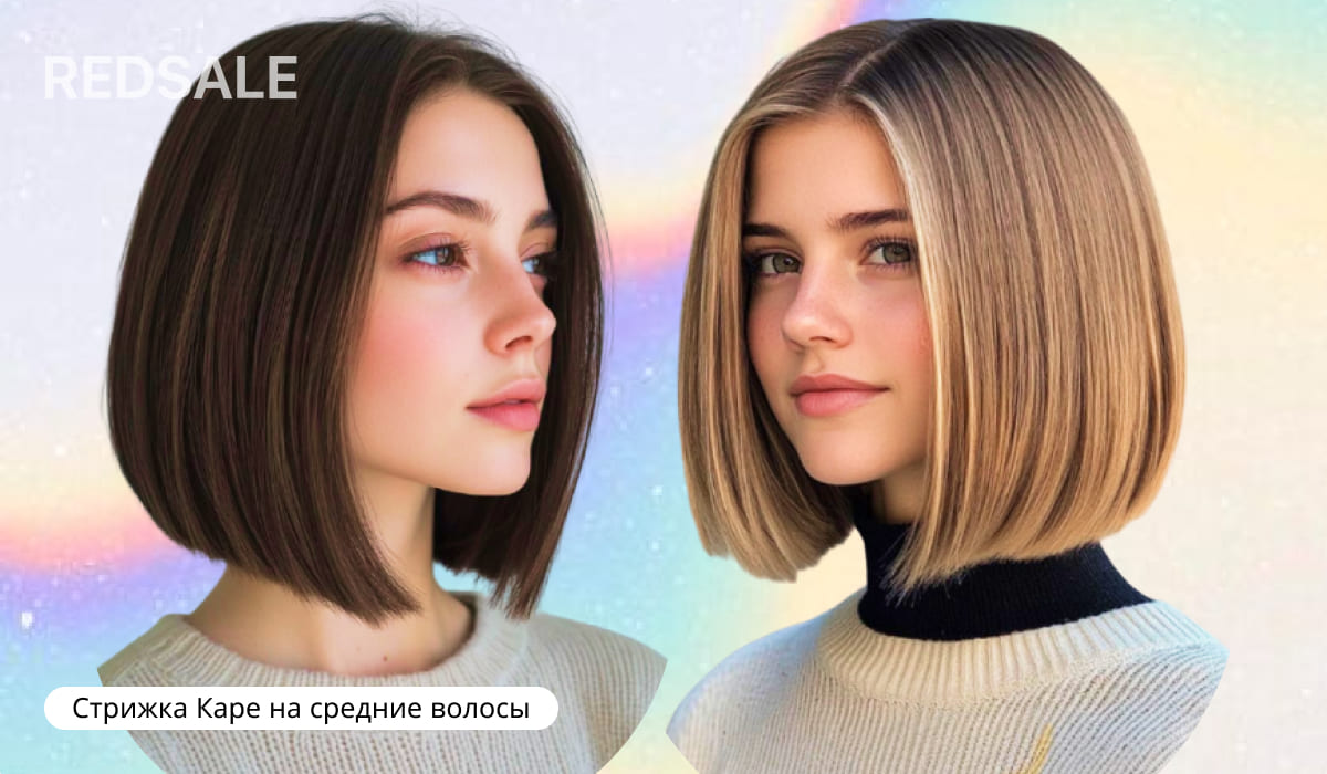 Стрижка Каре на средние волосы