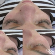 Классическое наращивание ресниц на поврежденные реснички 