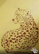 Роспись стены «Леопард»