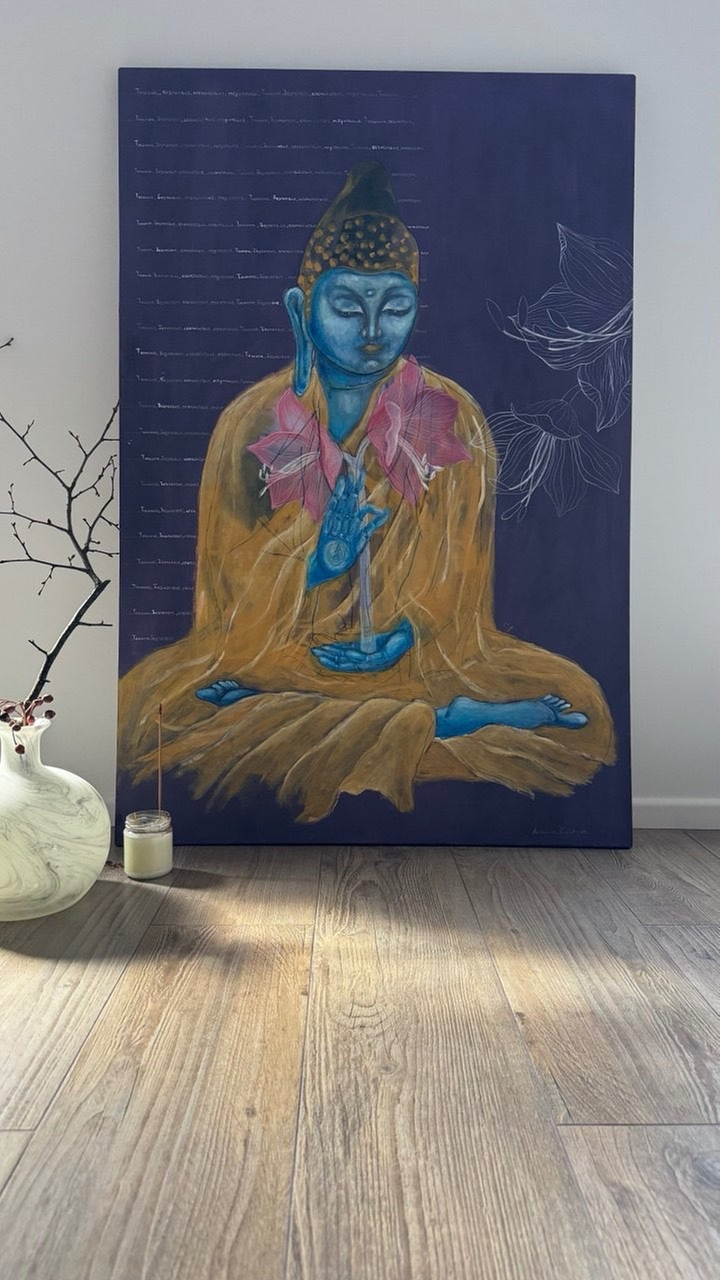 Картина акрилом. Мантра. Холст, 120х80см.