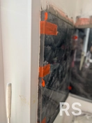 Фартук из керамогранита с запилом под 45.