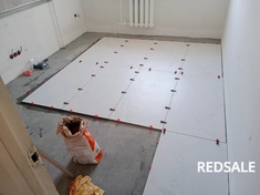 Укладка керамогранита 120х60 с электрическим тёплым полом.
