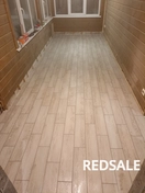 Укладка плитки в частном доме на пол со смещением 1:3.