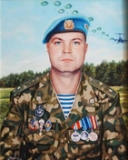 Портрет военного на холсте
