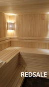 парная 2,1*2,4, полки на каркасе. материал липа. парная после пожара.