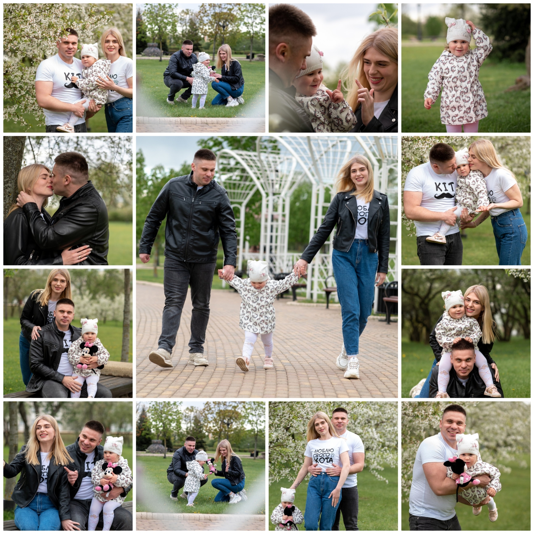 Тёплая семейная фотосессия в естественной обстановке, с акцентом на эмоции, взаимодействие и гармонию с природой. Использованы мягкий естественный свет, портретные объективы и динамичные ракурсы для передачи движения и близости.