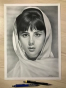 Наталья Варлей 30х40см портрет по фотографии