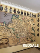 Роспись кабинета акриловыми и масляными красками, 9м2.