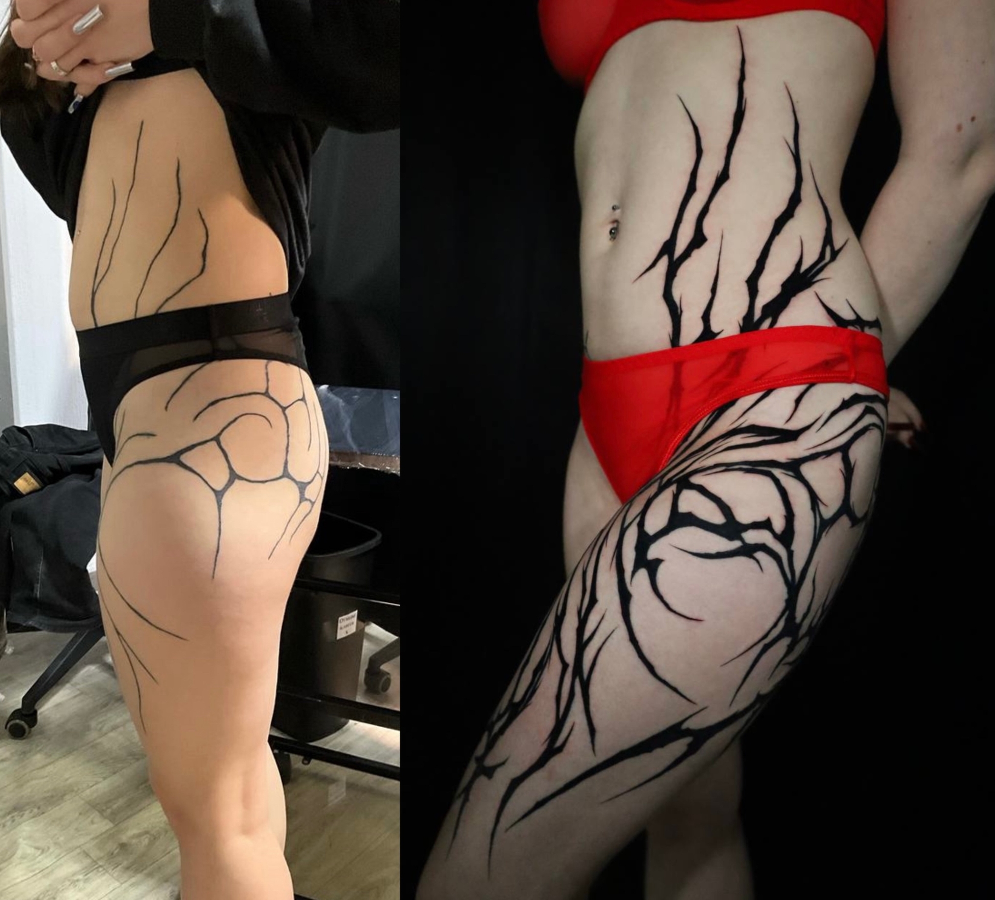 Исправление старой татуировки, работа выполнена за 6ч, краска Pantera, иглы wjx.