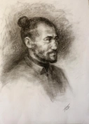 Бумага, уголь, 70*90