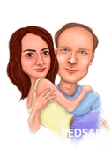 Стилизованный портрет пары. Отрисован на графическом планшете в Photoshop. В течении 4х дней.