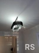 Установка люстры с использованием перфоратора, дюбелей и клемм Wago.