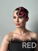 Создан стильный вечерний макияж с акцентом на яркие графические элементы и тематическую укладку. Использовались профессиональные косметические средства и стойкие пигменты.