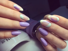Комбинированный маникюр с покрытием гель-лак