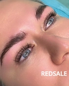 Процедура за 1ч. премиум составами итальянского бренда inLei с окрашиванием и коррекцией воском/нитью/пинцетом