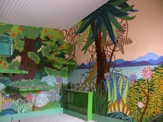Роспись стен в зоопарке