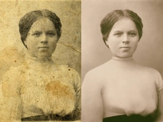 Реставрация старой фотографии. Фото До и После