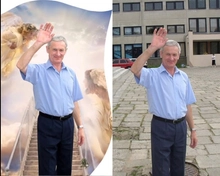 Обработка фотографий для памятника выполнена с акцентом на долговечность и четкость изображения.
Устранение дефектов и улучшение контраста.
Восстановление деталей для более ясного изображения.
Коррекция света и цвета для строгого, но выразительного вида.