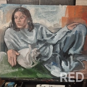 Фигура с натуры, гуашь, холст 30*40, 3-8 часов
