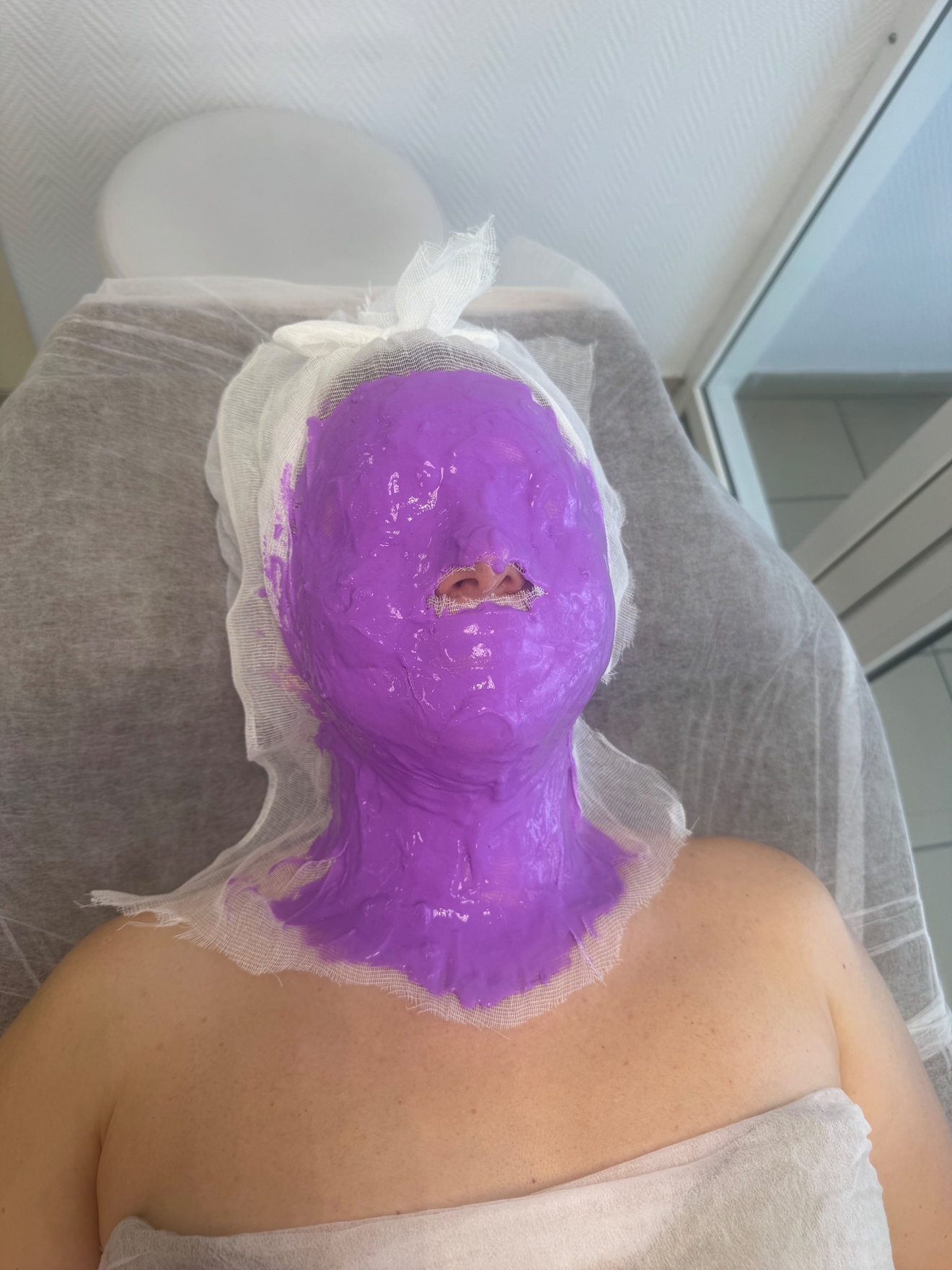 Альгинатная маска для увлажнения, лифтинг эффекта, выравнивания цвета лица, рельефа лица.