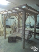 Изготовление беседки из массива