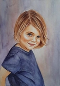Портрет ребенка, формат А3, акварель