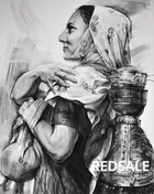 малюнак,  папера, соус. Памер працы 240х120 