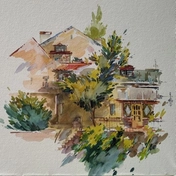 Пейзаж. Акварель