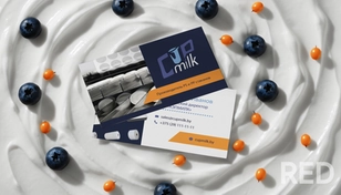 Дизайн визиток для производителя пластиковой упаковки выполнен в современном стиле с акцентом на минимализм и функциональность. Использованы корпоративные цвета, чёткие шрифты и лаконичная компоновка, что подчёркивает профессионализм компании.