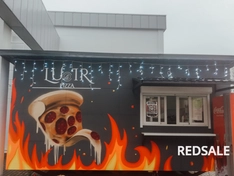 Роспись вагончика для продажи огненной пиццы!