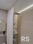 Монтаж встроенной шторки и парящих линий подсветки в натяжной потолок.