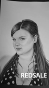 Портрет девушки на заказ. Формат листа А3, выполнялся портрет карандашом.