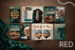 Дизайн каталога для премиальной линейки печенья.