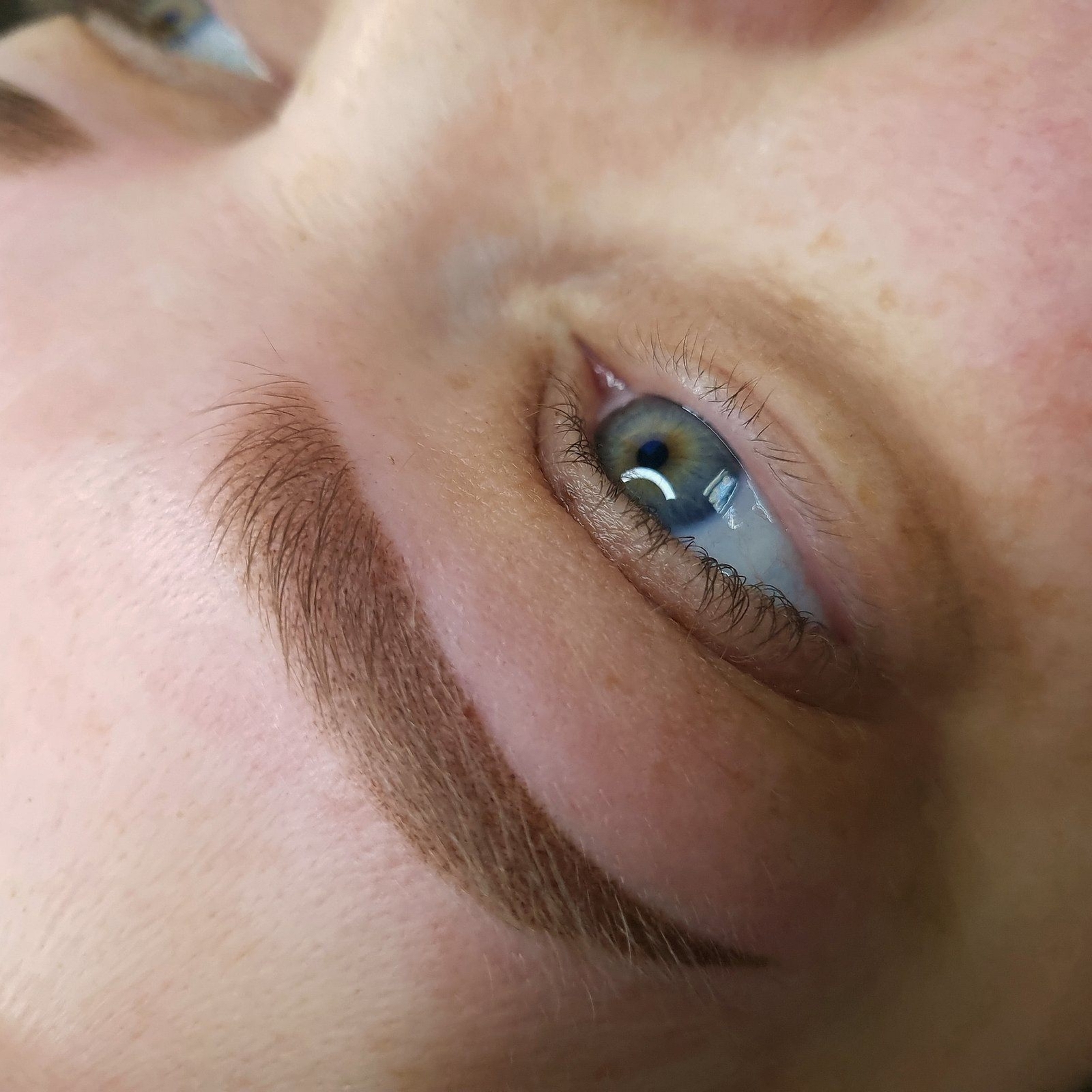 Брови сделаны минеральными красками. После заживления будет мягкий, натуральный эффект.