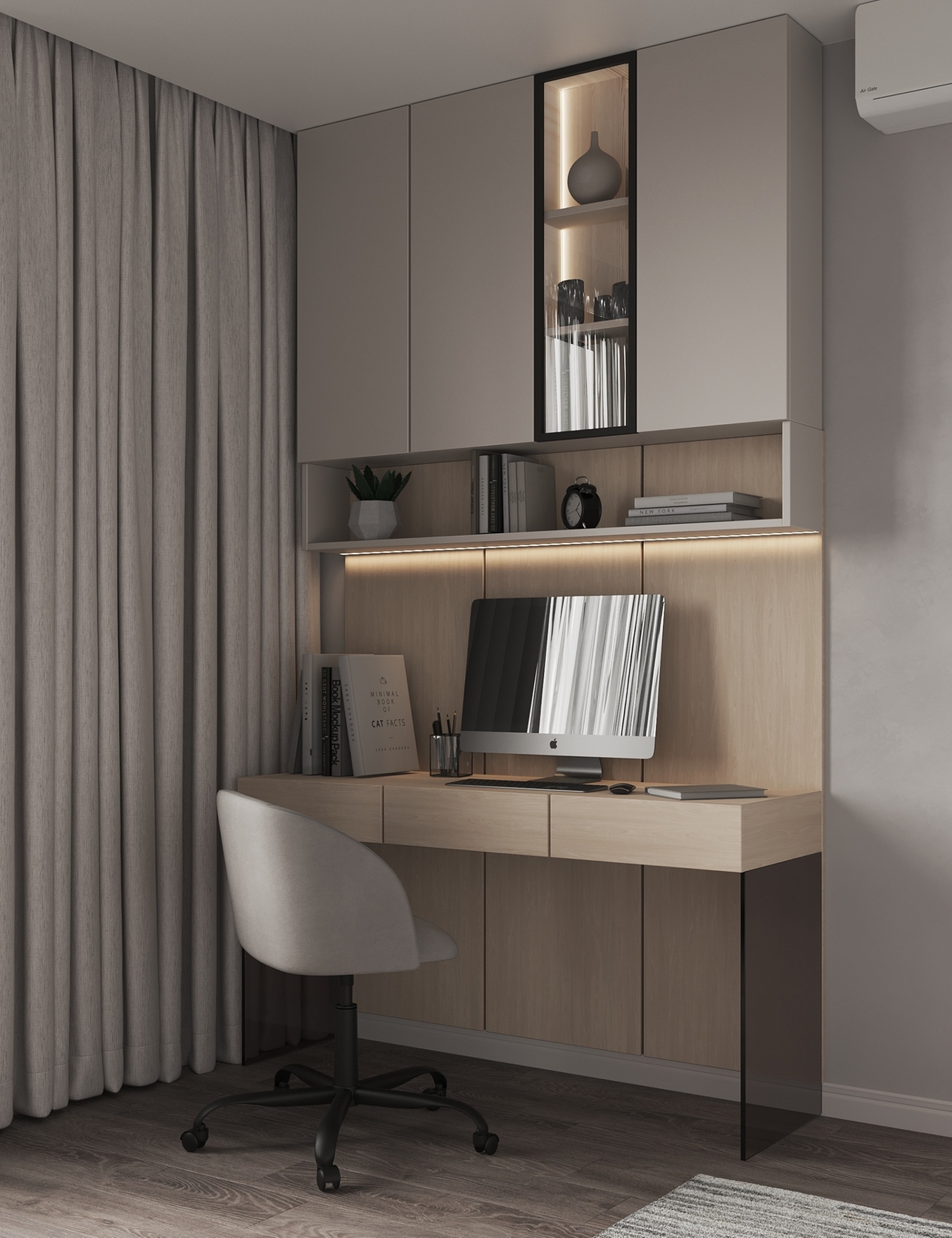 Рабочее место в спальне. Работа выполнена по референсу.