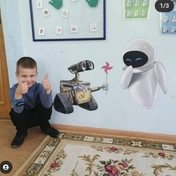 Детский рисунок на стене