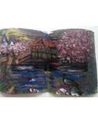Зарисовка в Японском стиле Выполнена гуашью без начальной нарисовать виде книги .