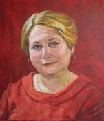 Портрет женщины, был выполнен по фотографии.