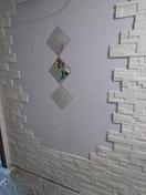 Декоративный камень из гипса, вклейка зеркал, декоративка под окраску внутри. 