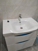 Установка тумбочки смесителя и сифона