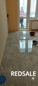 60×60 по прямой укладка кухни с цементной затиркой.
