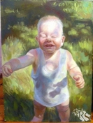 Портрет ребёнка масляными красками