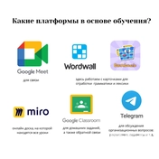 Платформы, которые используются для занятий.