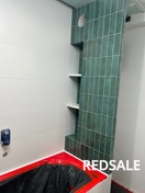 Укладка клинкерной плитки с запилами в 45 градусов.