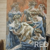 Групповой портрет, масло, холст 60*40, 8-16 часов
