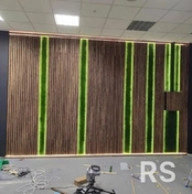 В этом проекте применил имитацию рейки баффель. Коэффициент 0.3 рассчитал с учётом высоты потолков для идеальной геометрии.