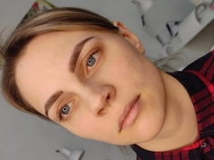 Окрашивание бровей красителей thya, перекрытие перманента