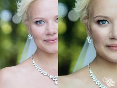 Портрет до и после ретуши
