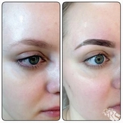 Моделирование и окрашивание бровей стойким красителем