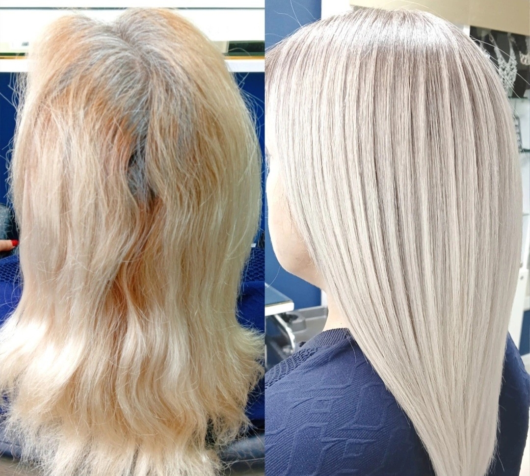 Занятость 4 часа. Выполнена техника на корнях и тонирование. Стрижка кончиков и чёлки. Стоимость 300 рублей.